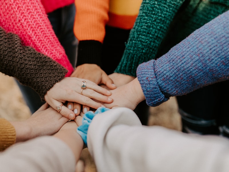 Diverse community members receiving mental health support